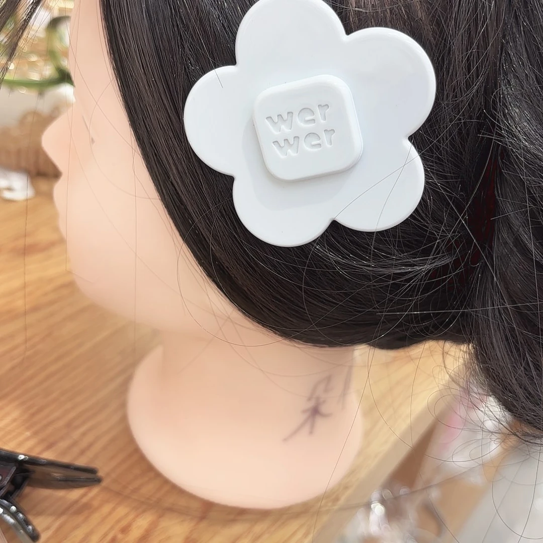 皮质铁合金大号花朵蓝色