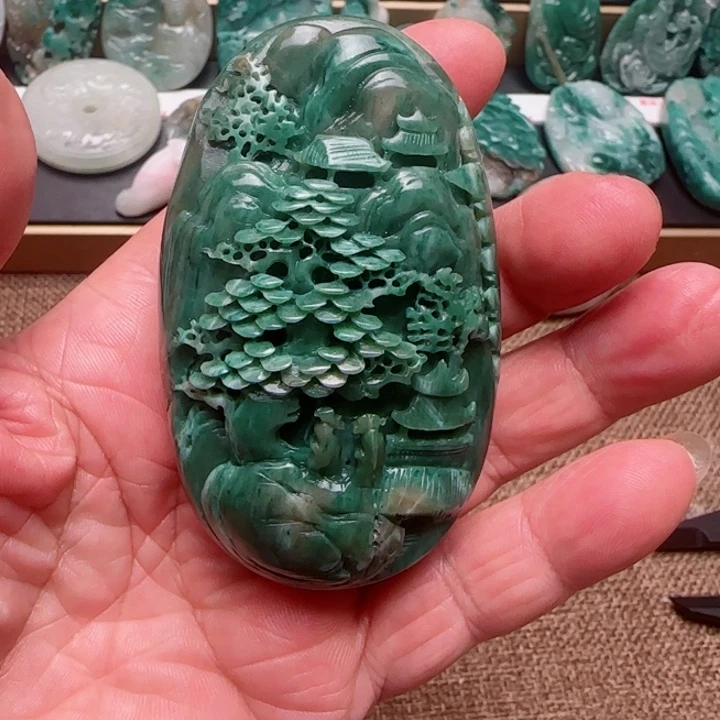 独山玉未镶嵌颈饰