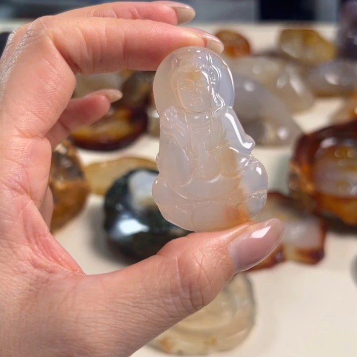 玛瑙/玉髓吊坠(不含链)未镶嵌