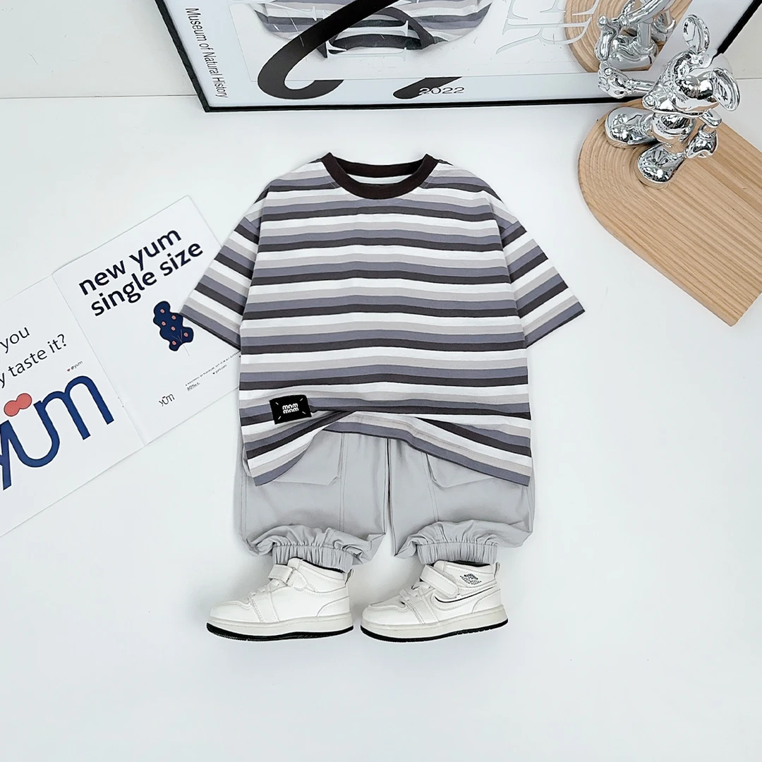 儿童短袖T恤夏季男童上衣2025新款夏装潮 BQ25375Y 悠悠童话童装