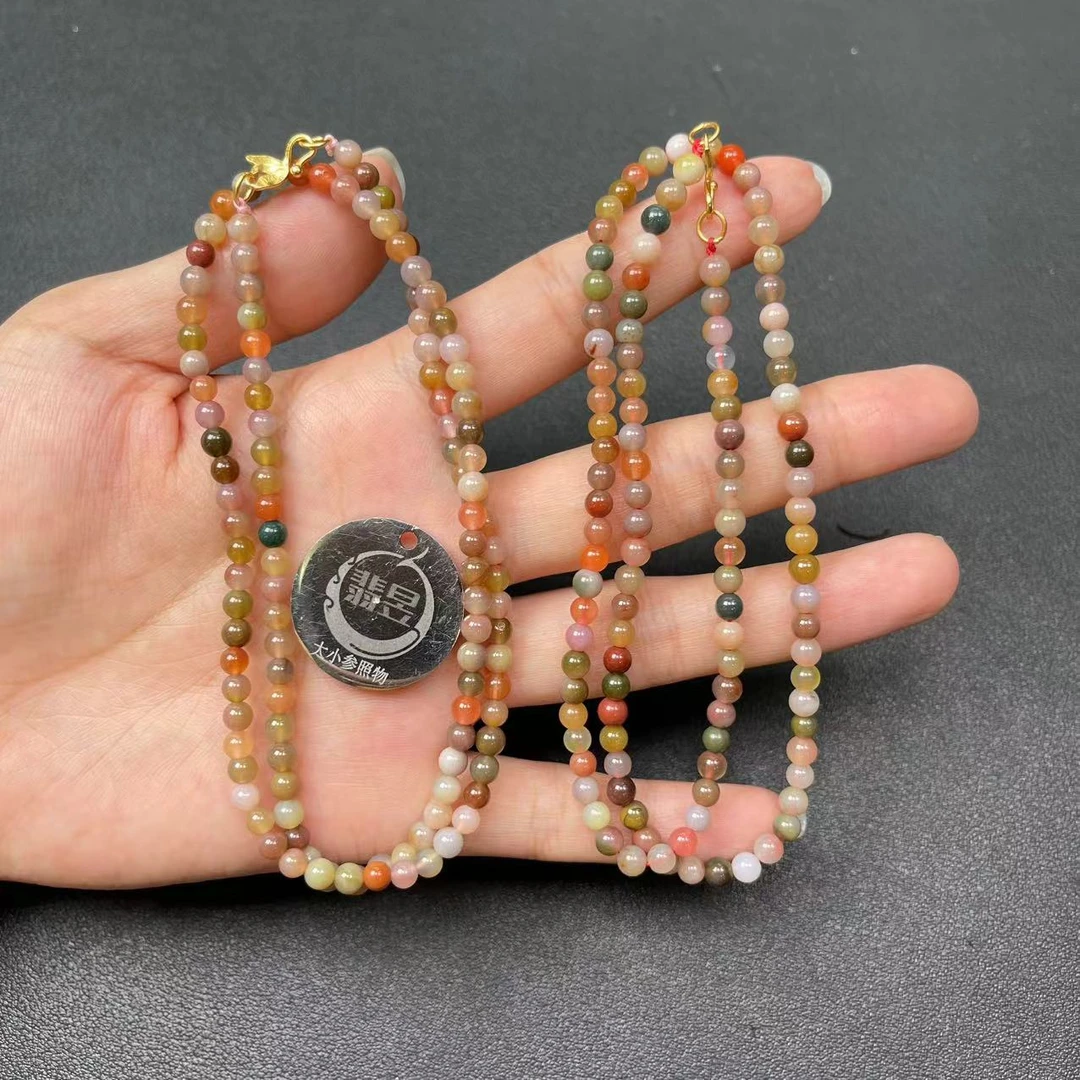 翡昱N25-35602-526-盐源玛瑙珠链颈饰/约4+/约115颗/多样性发其一