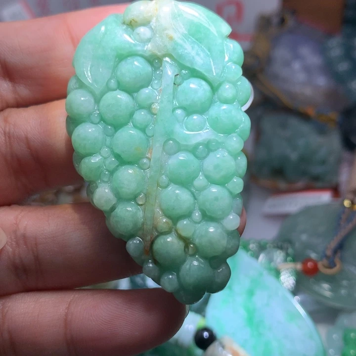 翡翠项链未镶嵌保真天然A货翡翠