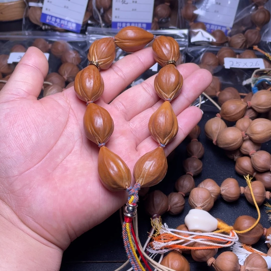 橄榄核手串红皮铁核高抛21mm