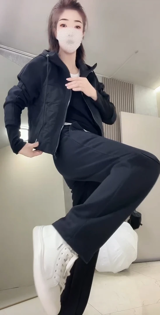 休闲风时尚套装上衣运动西装显瘦套装秋季阔腿洋气