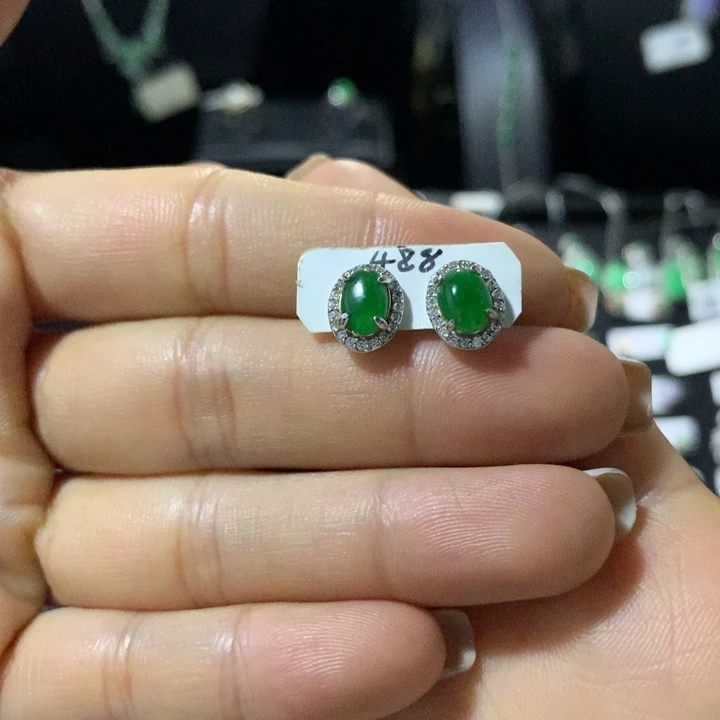 翡翠银S925镶嵌戒指