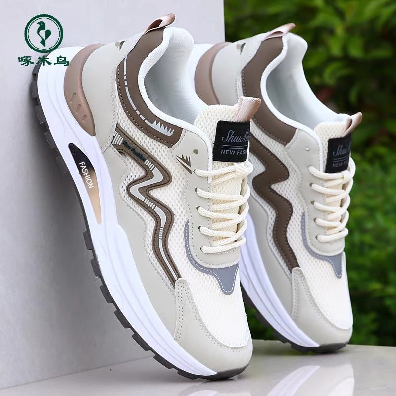 【啄木鸟】男士秋透气凉鞋潮流百搭镂空网面休闲软底透网面透气男鞋