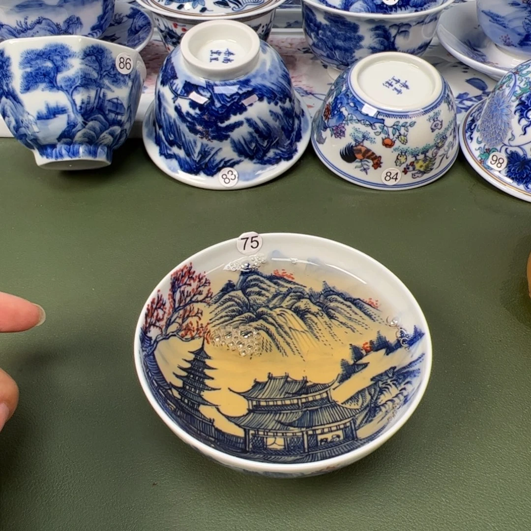 陶瓷景德镇纯手工纯手绘茶具木木75