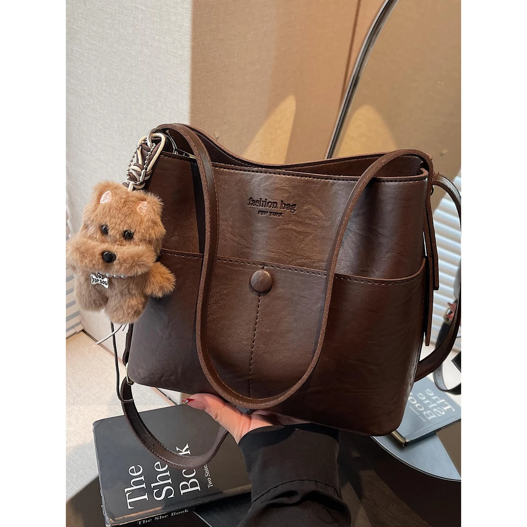 大容量包包女式2025新款冬季时尚高级感单肩斜挎包百搭通勤托特包