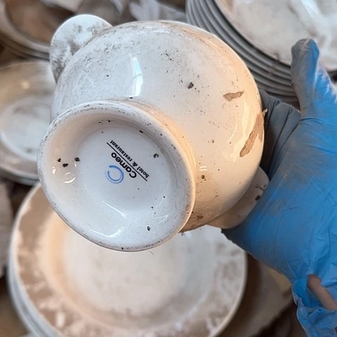 瓷片国营厂库存微瑕11厘米