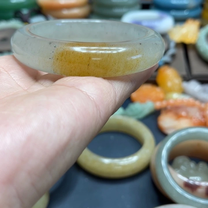 夢***影石英岩玉合金颈饰