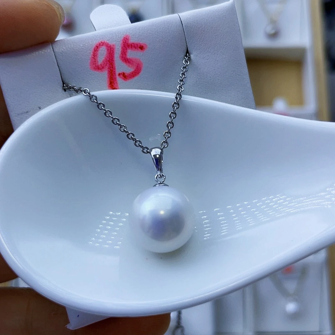 淡水珍珠18K金镶嵌吊坠(不含链)晨*