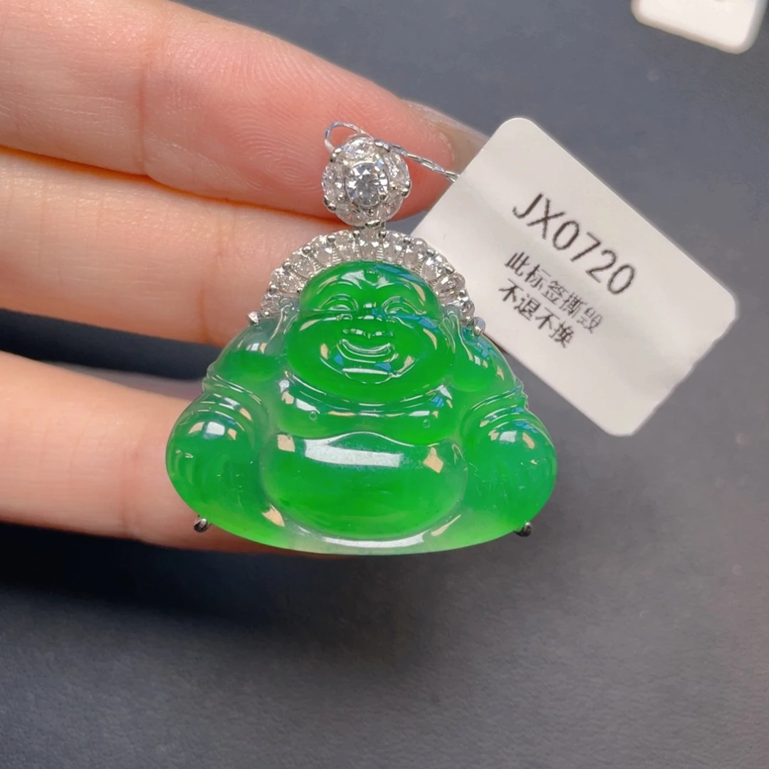 【闪购商品】吊坠(不含链)银S925镶嵌翡翠