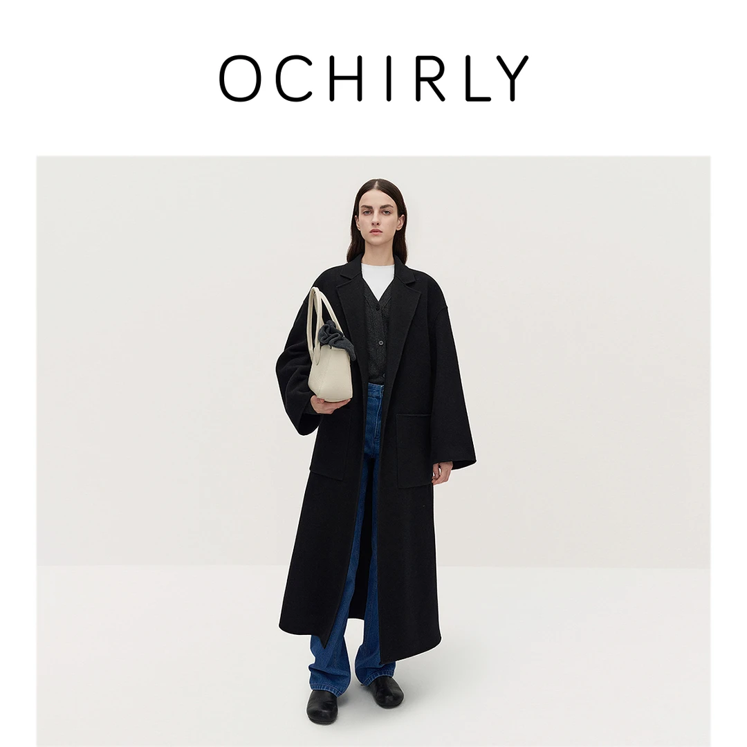 【达人】ochirly澳大利亚羊毛双面呢大衣外套女秋冬