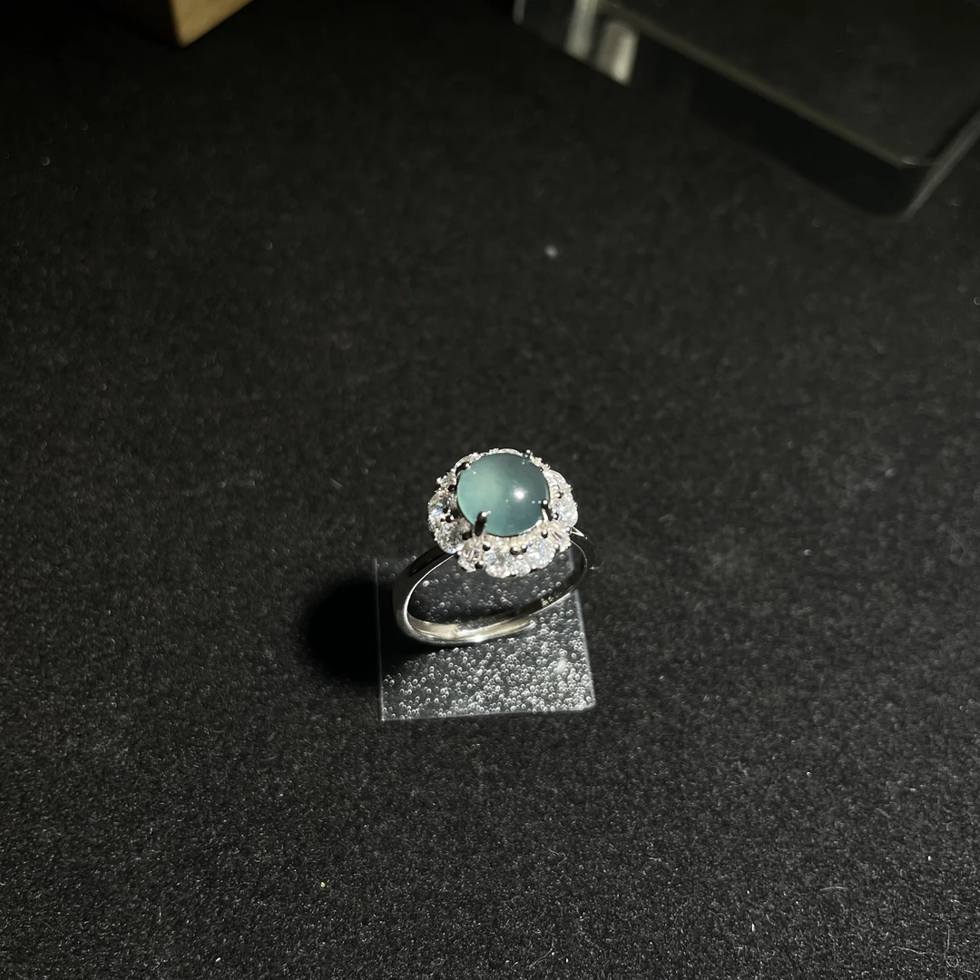 不封底8mm翡翠戒指s925 KT25021826