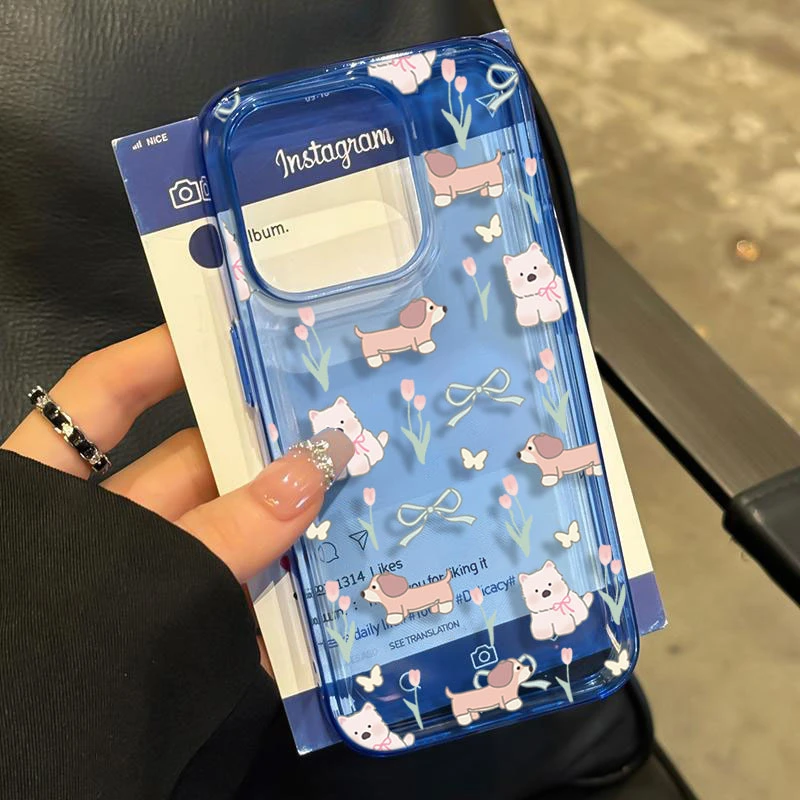 清新郁金香适用iPhone16苹果14_15PROMAX软13手机壳12防摔11卡通X