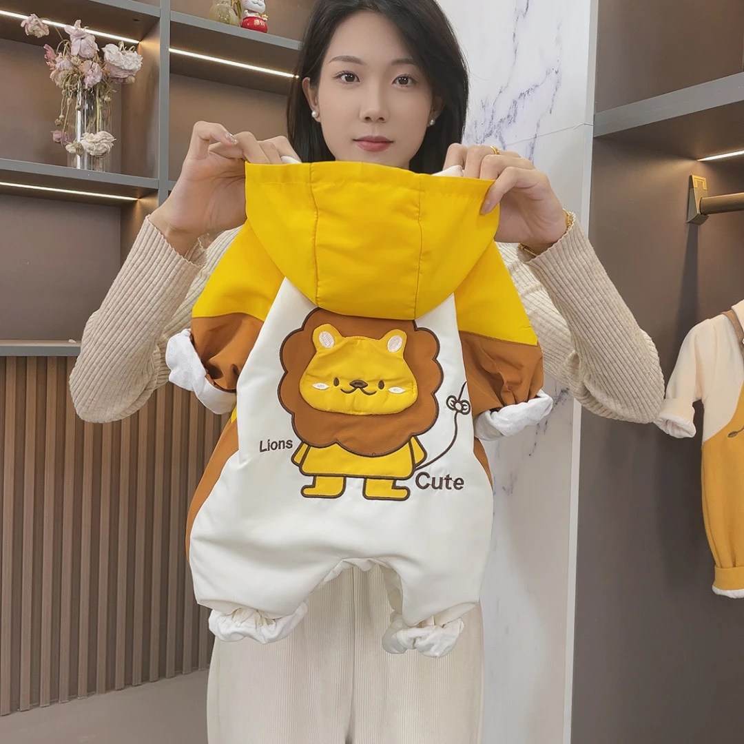 双层新款婴儿哈衣宝宝婴儿婴儿秋季衣服衣服连体洋气儿童加厚秋冬