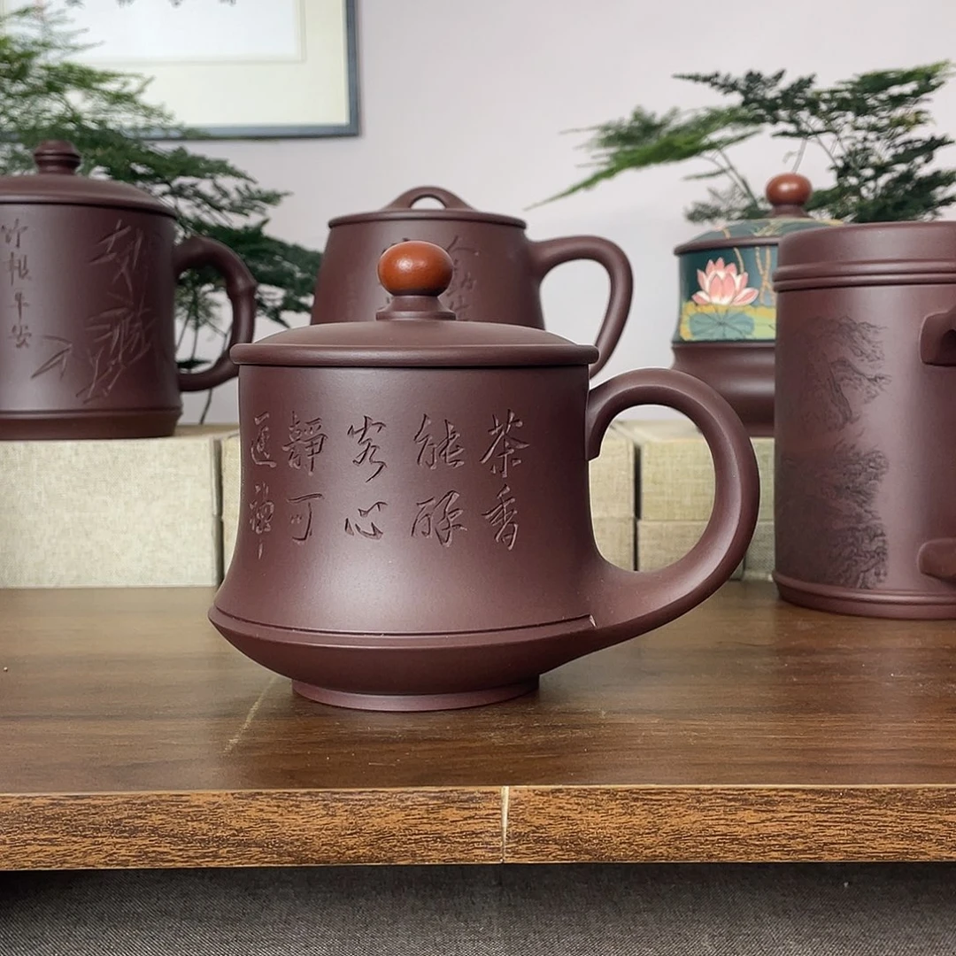 茶杯紫砂鸿运一帆风顺400cc