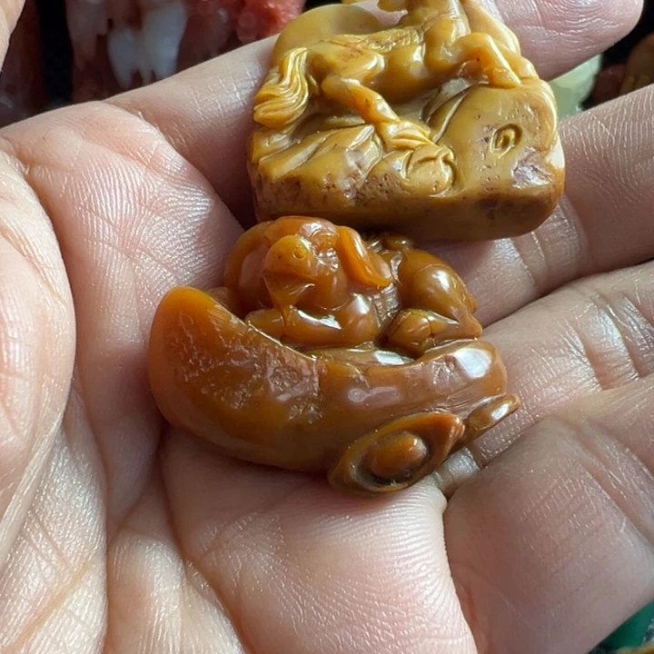 寿山石缘*寿山石正田两个