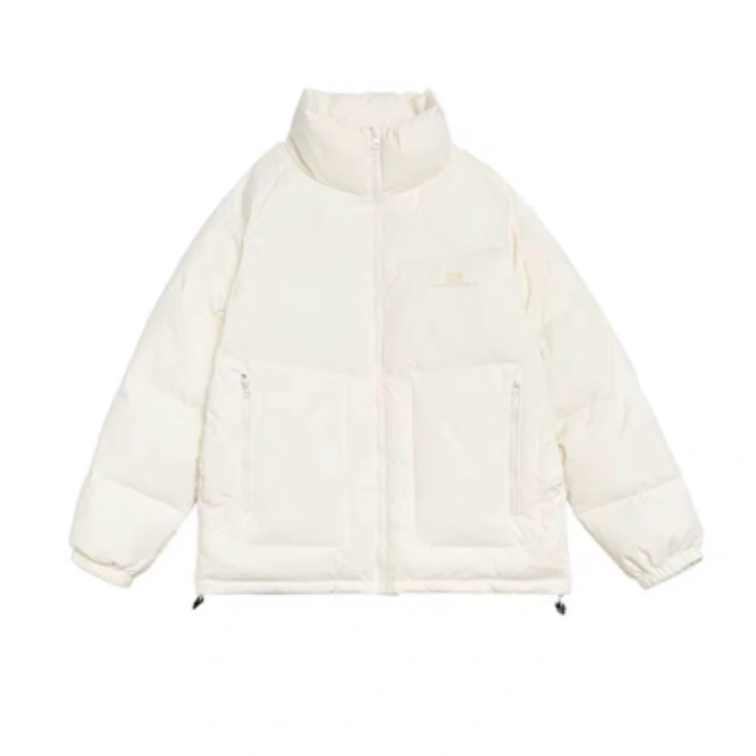 冬装新款男女休闲百搭简约舒适立领面包服羽绒服5109