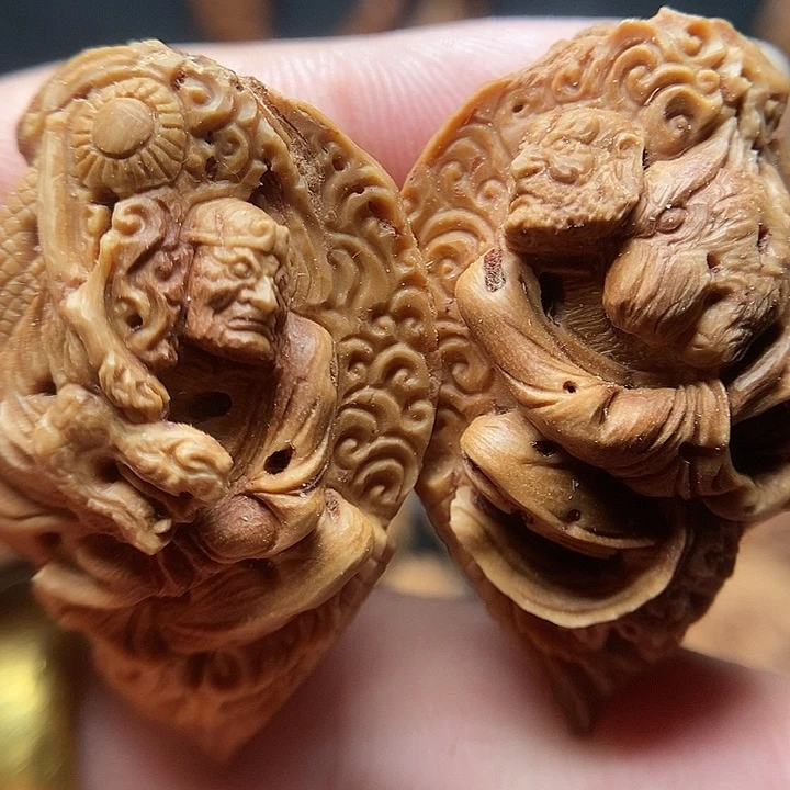 纯手工一对降龙伏虎