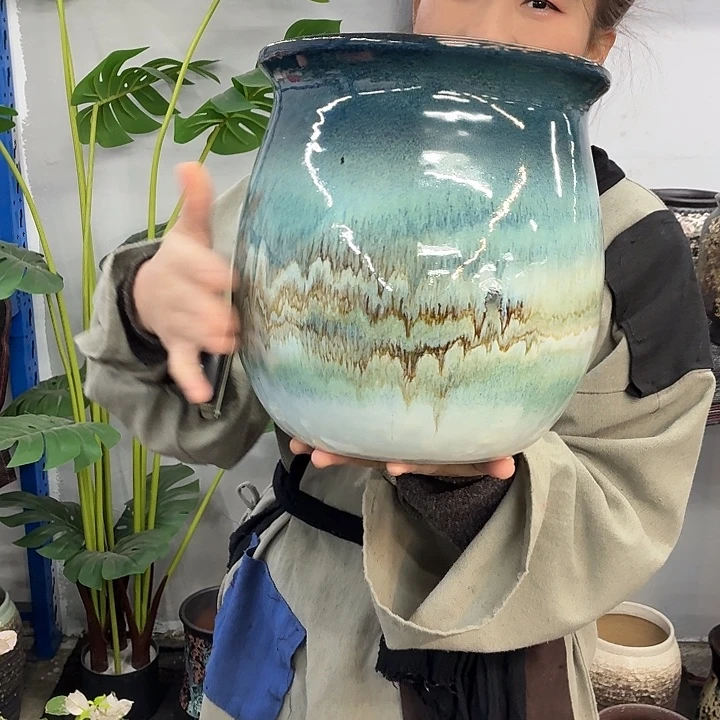 22×25 -粗陶花盆有孔-买买买