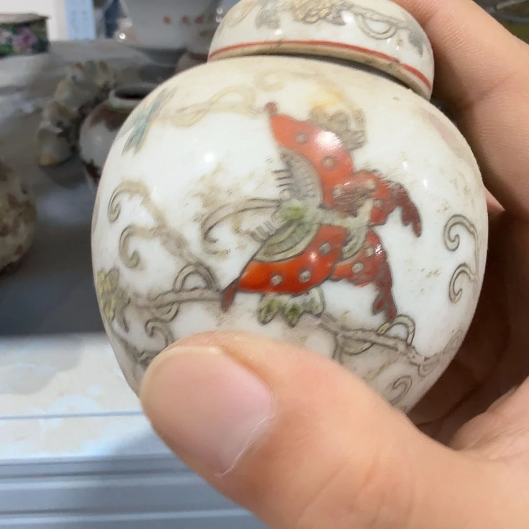 瓷片摆件手绘瓷器处理