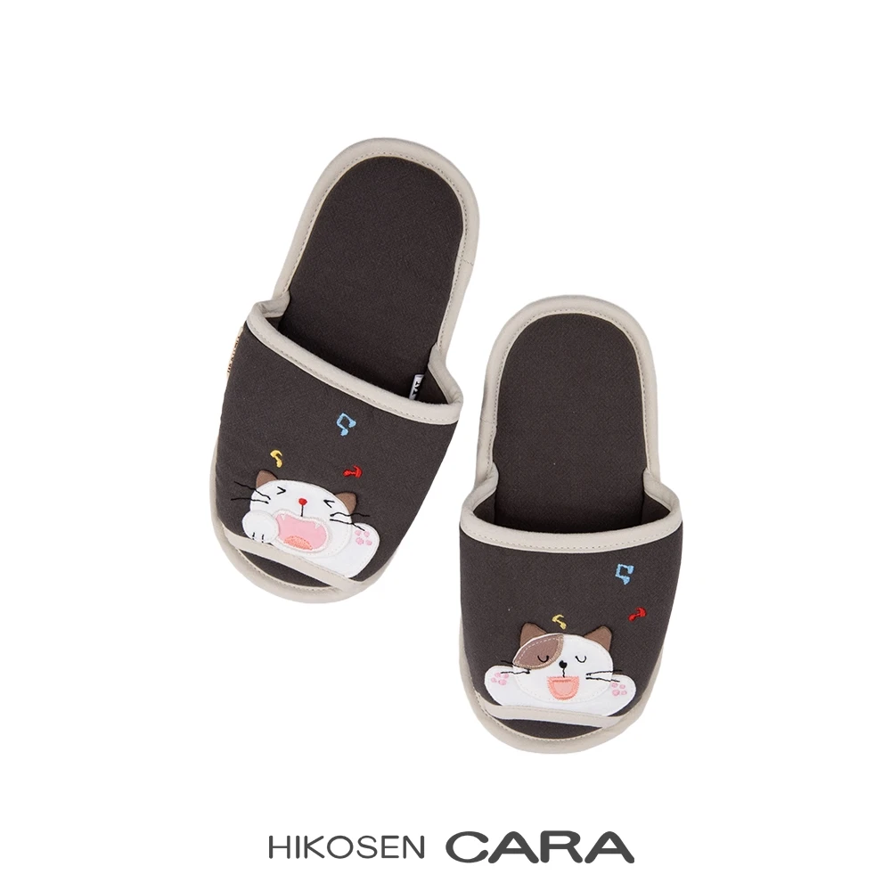 HIKOSEN CARA小Gon猫猫儿童家居棉拖鞋软底卡通可爱猫咪原创设计