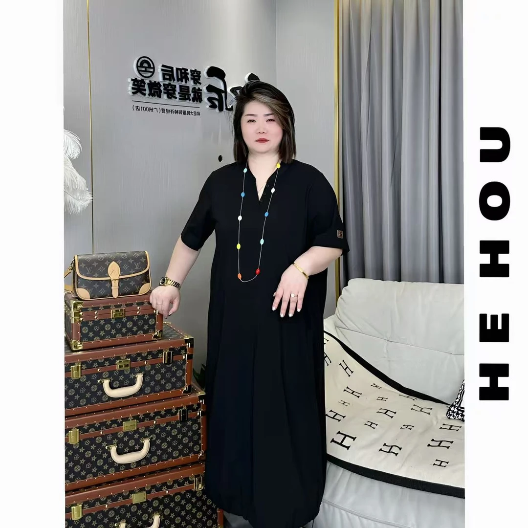 55641 和后大码显瘦气百搭质时尚休闲夏季百搭宽松韩版长款裙子