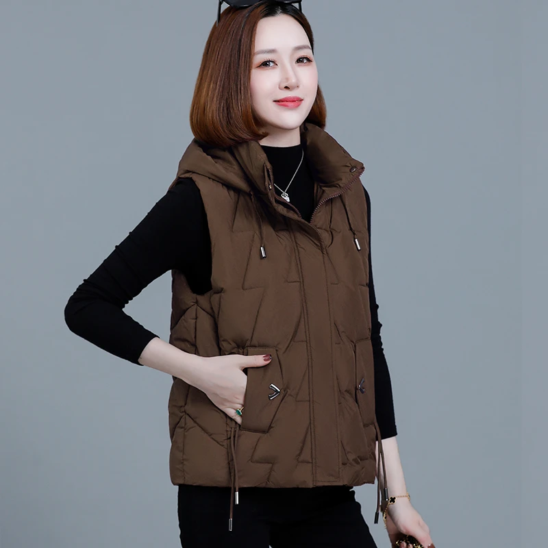 棉马甲女款2025新款秋冬季外穿洋气时髦马夹女士背心外套妈妈坎肩