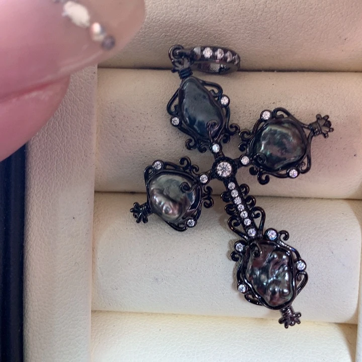 颈饰银S925镶嵌海水珍珠