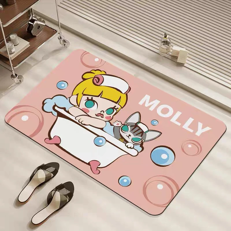 卡通铺地浴室吸水地垫垫子软硅藻泥卫生间门口防滑脚垫硅藻泥地垫