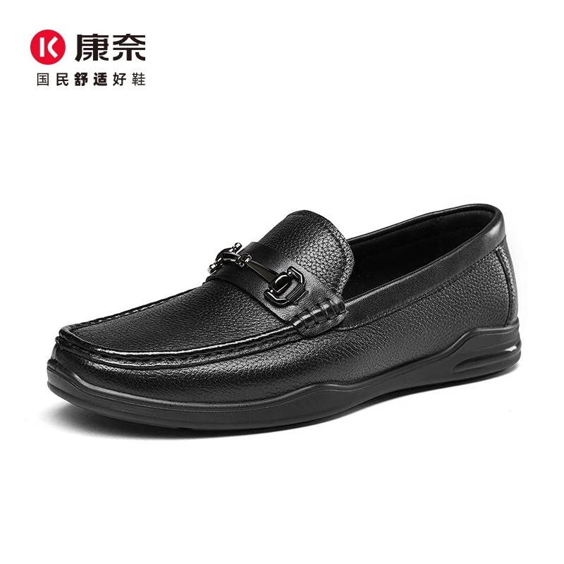 康奈秋季新款透气羊皮休闲舒适软面软底时尚百搭套脚男鞋11241111