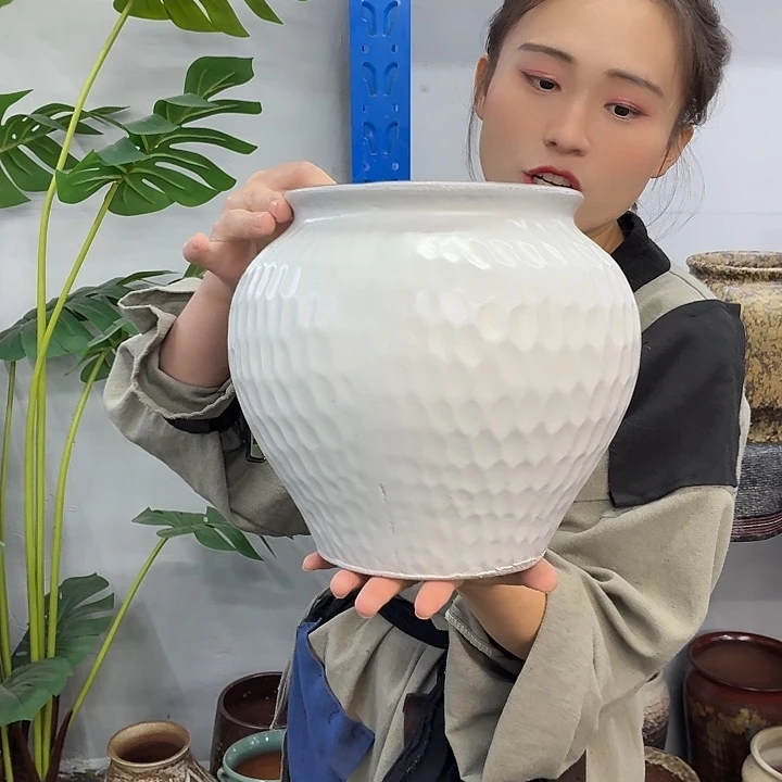 19×23 -粗陶花盆有孔