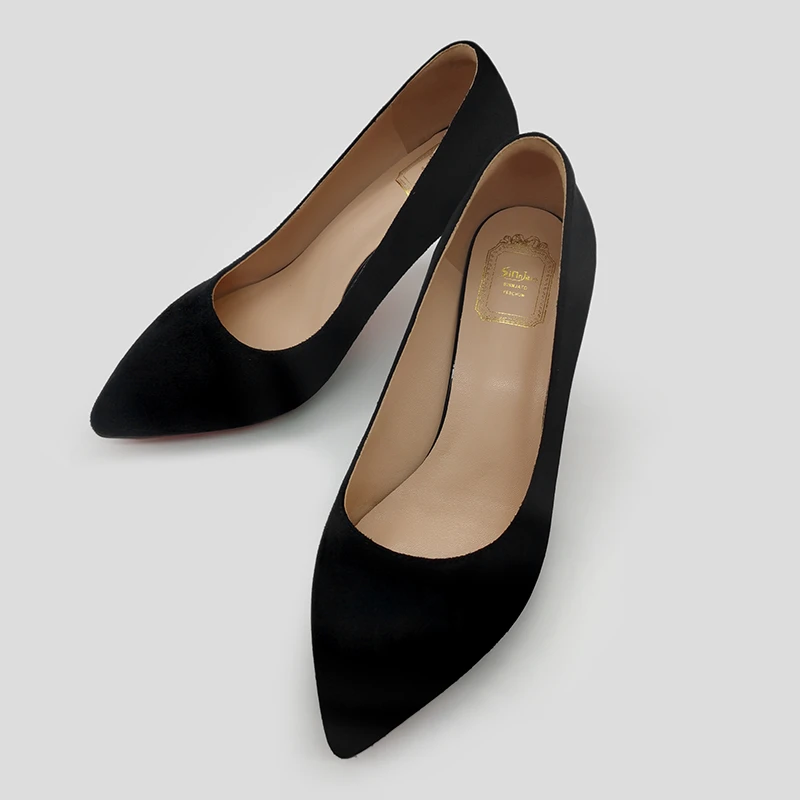 羊皮真皮内里大码女鞋胖脚高跟鞋宽脚肥脚41-43加肥加宽软皮