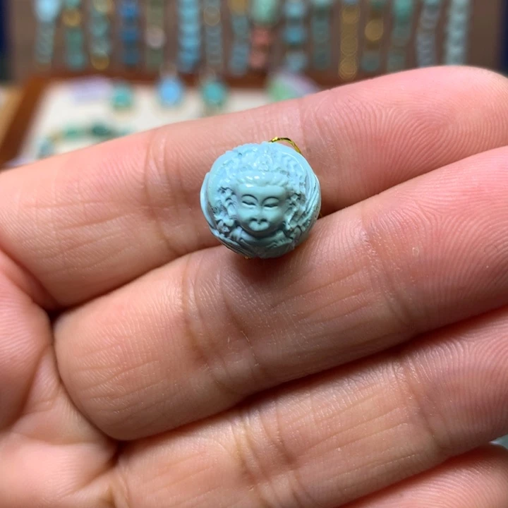 绿松石未镶嵌配饰12mm