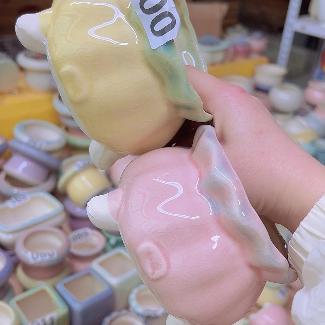 红陶陶瓷花盆当场满12包邮