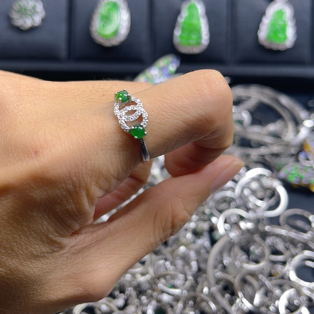 未镶嵌戒指翡翠天然