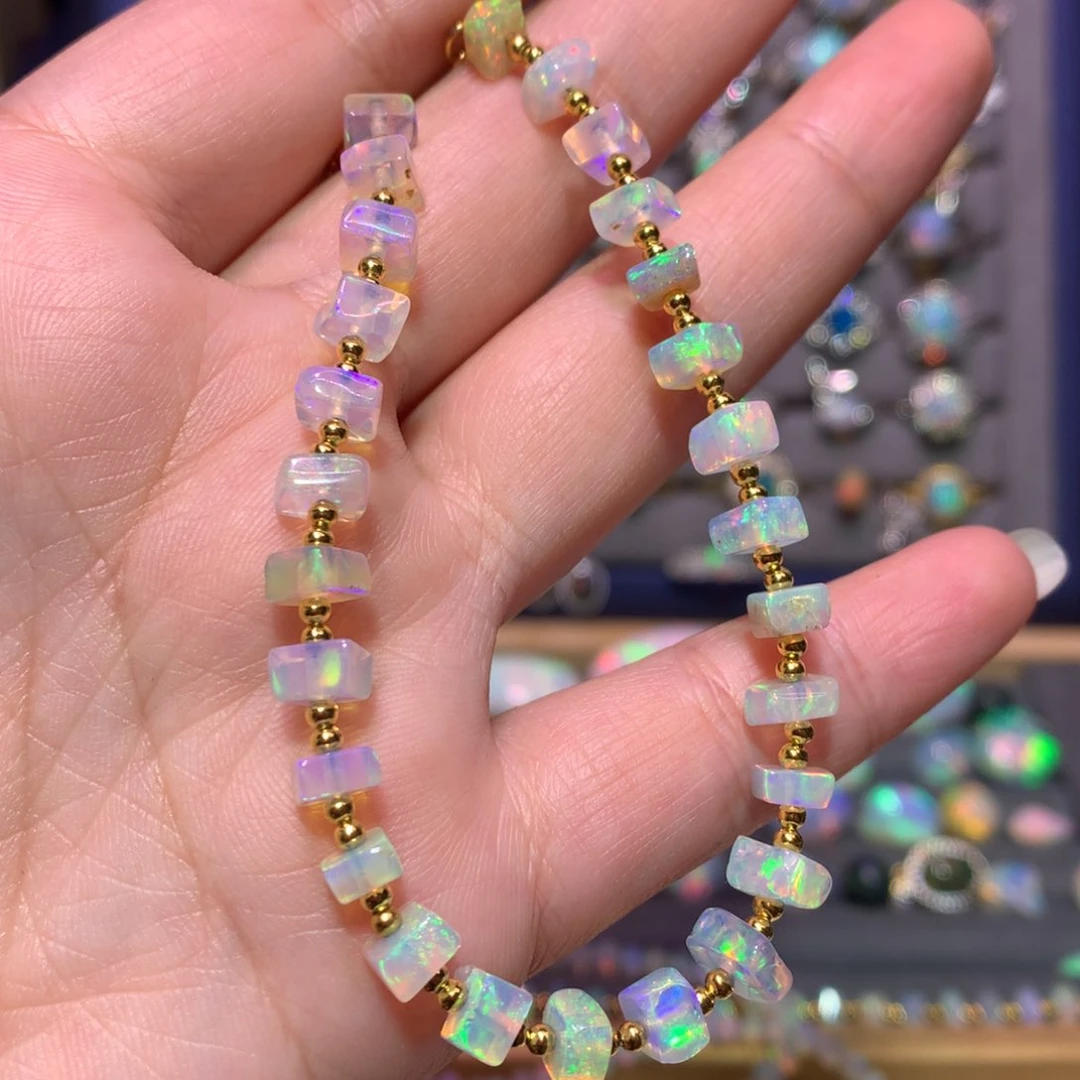 银S925镶嵌欧泊手链款式