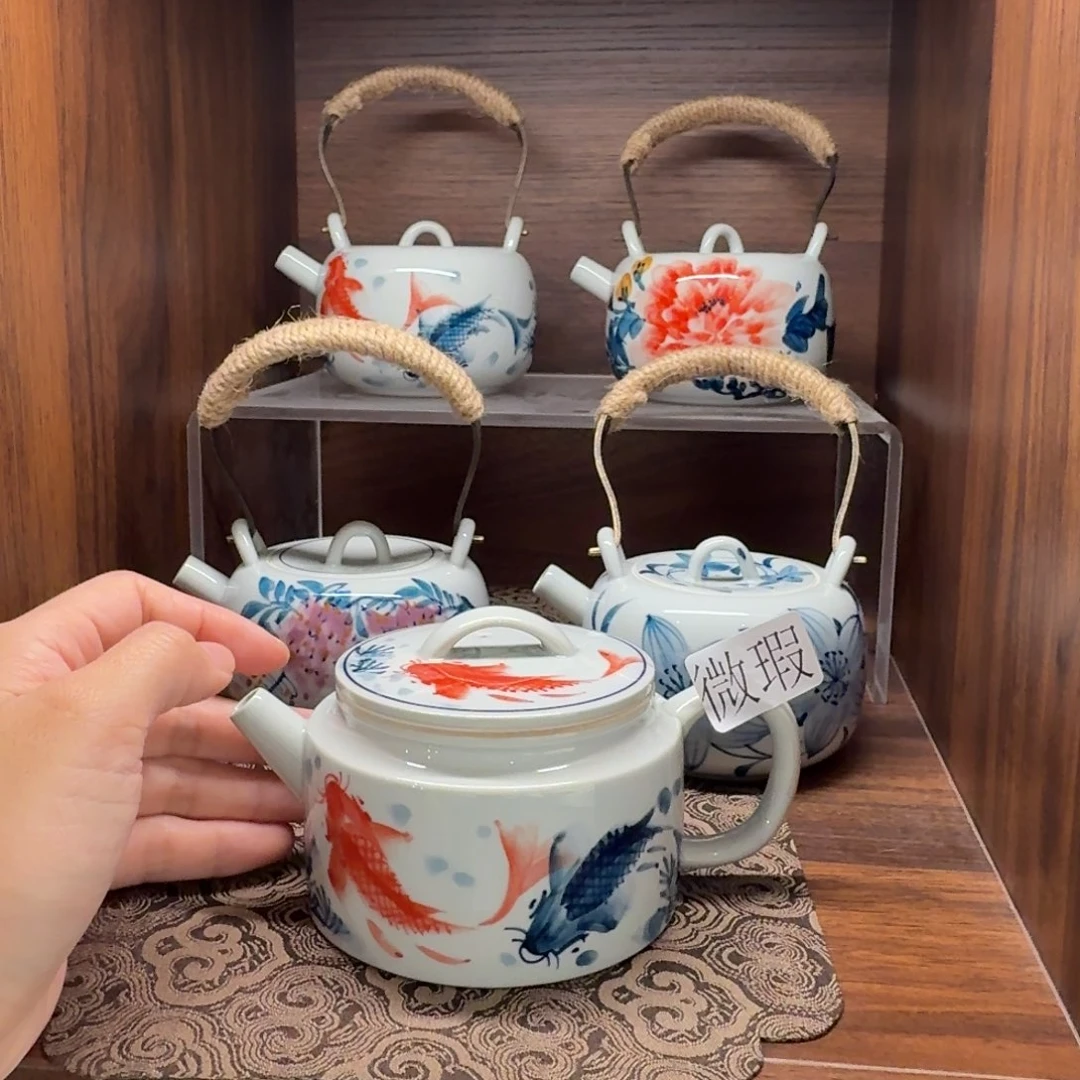 釉下彩纯手绘微瑕