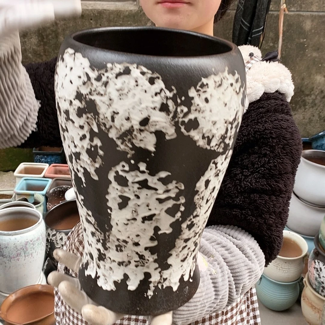 紫砂花盆正品口18高32