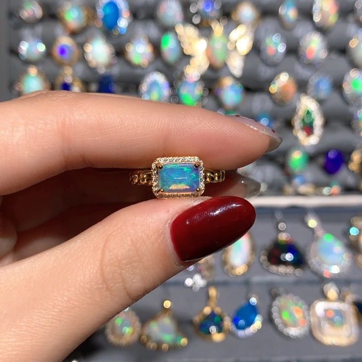 欧泊K福利戒指银S925镶嵌m****0