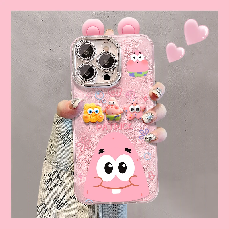 耳朵海绵适用苹果15华为vivo/oppo小米iPhone16pro精孔羽纱手机壳