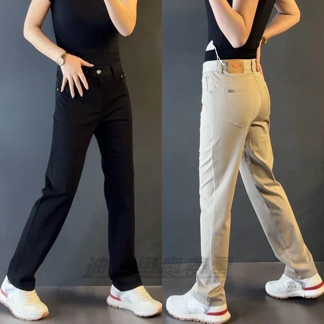 迪卡里奥费雷科技超薄面膜牛仔裤51NZ775桑蚕铜氨丝微修身牛仔裤