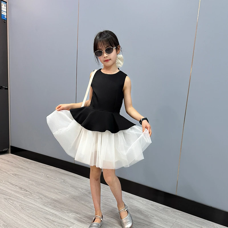 女童夏季连衣裙2025新款女大童夏季洋气背心裙子儿童夏装公主裙潮