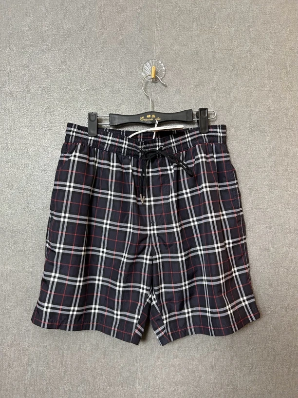 95新 BURBERRY/博柏利 蓝色格纹短裤