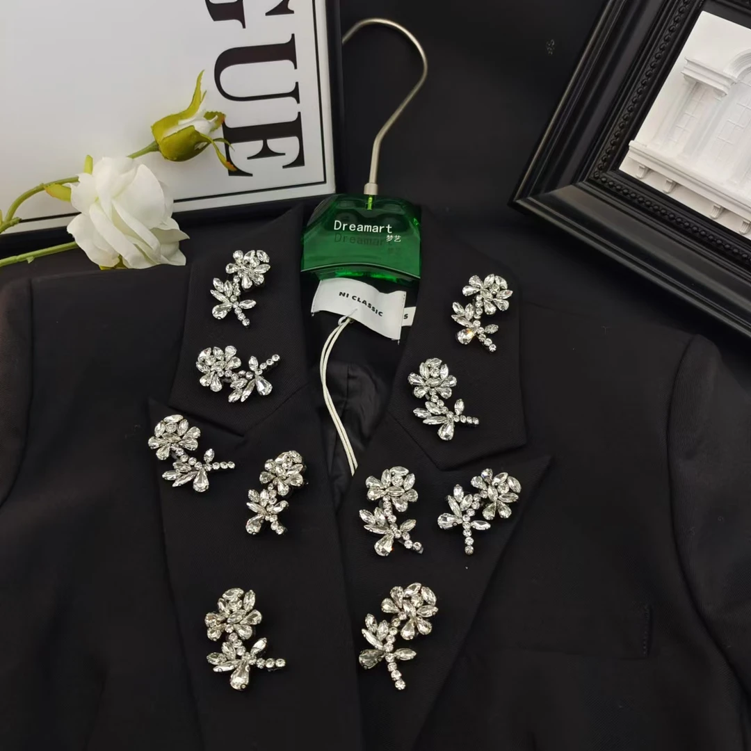 随风摇摆水钻花朵带别针皇冠配饰AZ466