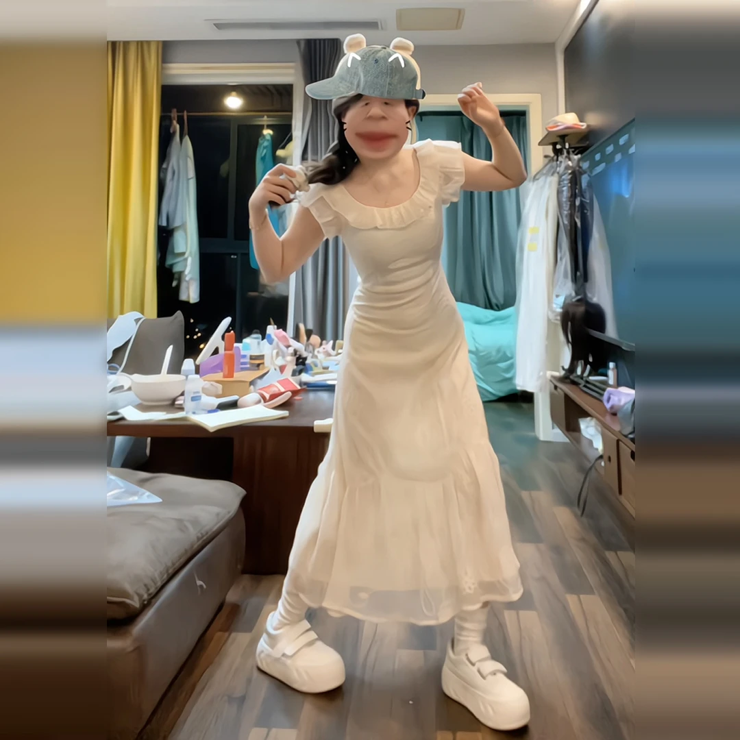 2025新款法式气质小飞袖白色连衣裙子女夏季独特漂亮掐腰包臀长裙