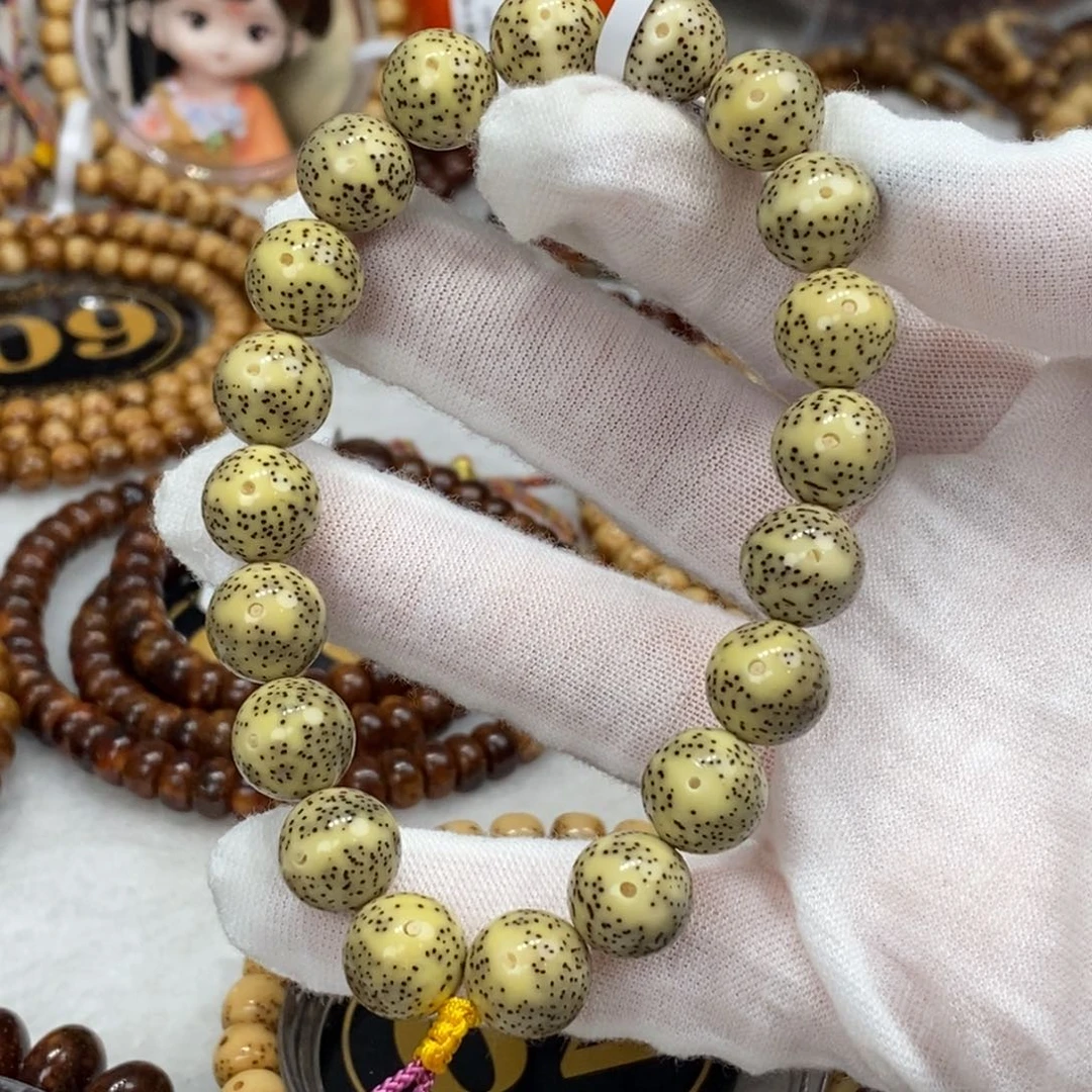 菩提籽类11mm圆珠丹凤眼一线天双留白