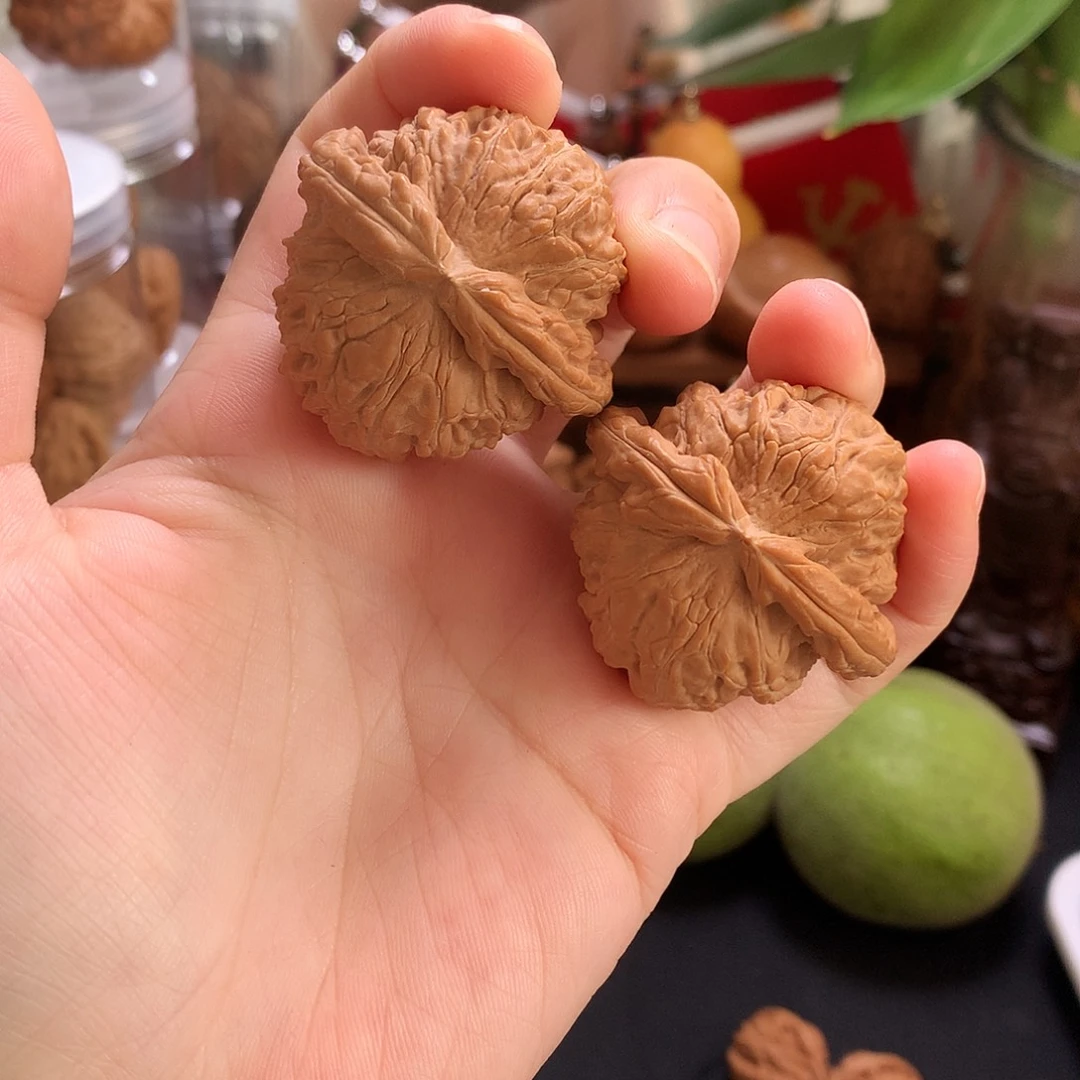 文玩核桃把件闷白41
