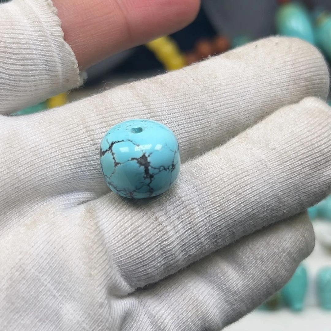 绿松石珠宝奇石未镶嵌涞****心